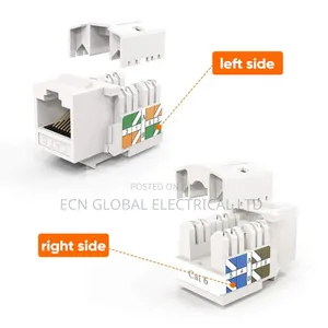 Cablecreation Cat6 Keystone Jack Rj45 – 20-Pack, White