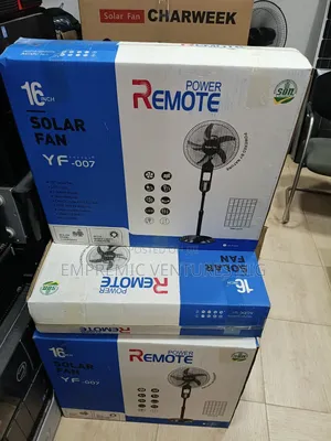 Power Remote Solar Fan,Ac And Dc 16 Inches