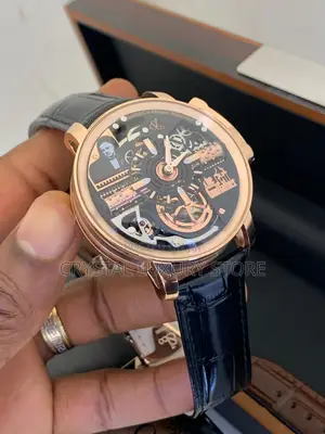 Jacob Co Quality Luxury Genuine Leather Automatic Engine Wristwatch