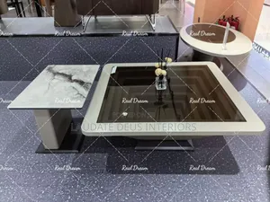 Contemporary 2 in 1 Marble Top Center Table