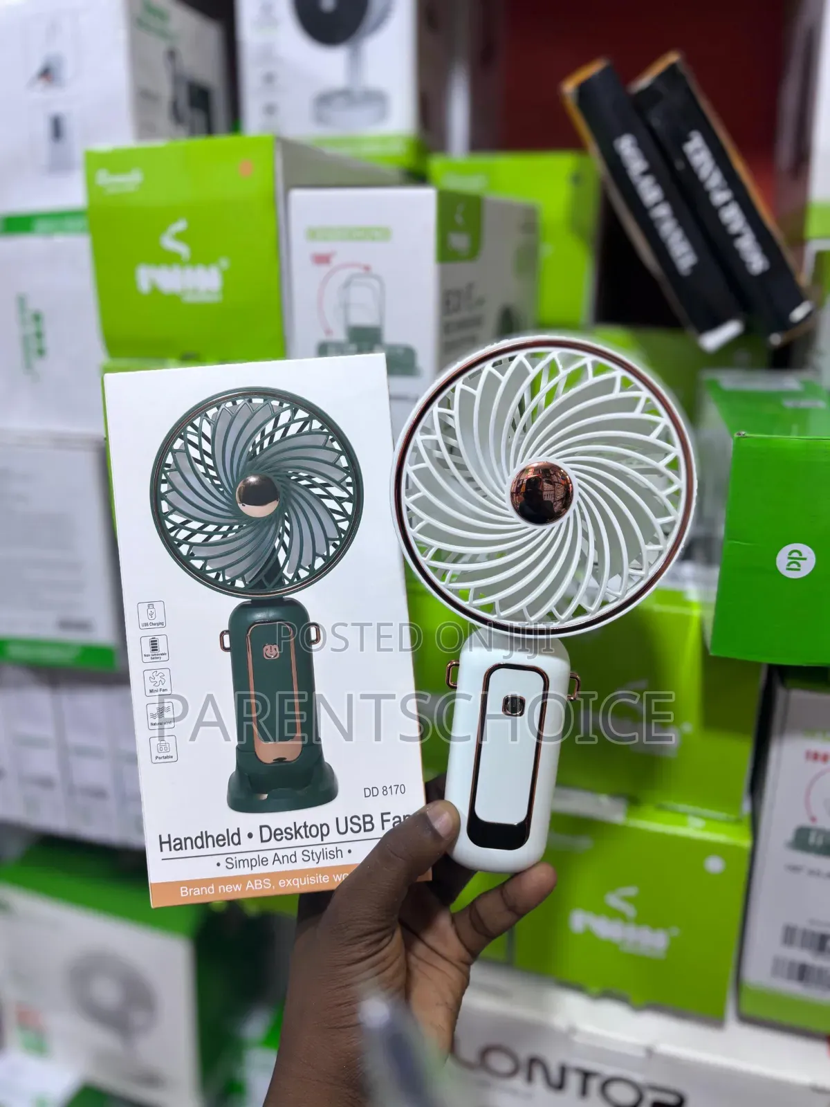 Handheld Mini Rechargeable Fan With Strong Wind Power