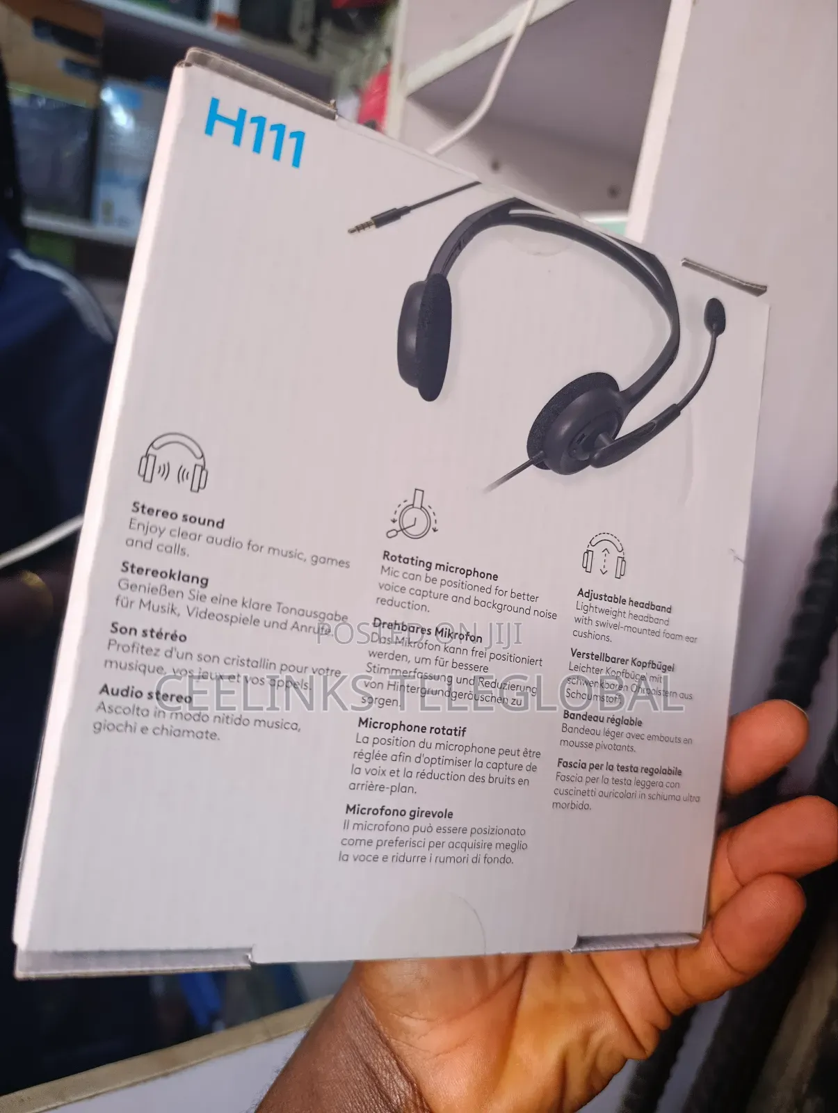 New Logitech Wired Stereo Headset With Microphone