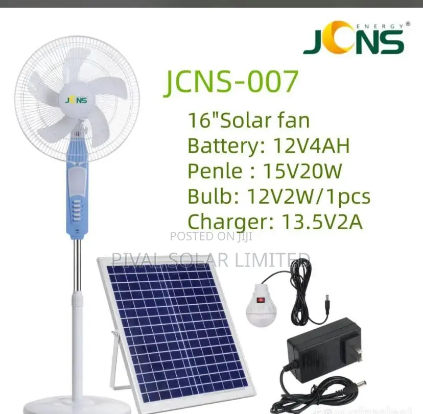 16inches Solar Rechargeable Fan