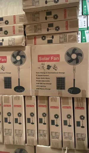 16 Inches Solar Rechargeable Fan With Led Light
