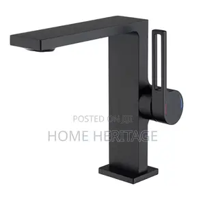 Black Heavy Gauge Basin Mixer