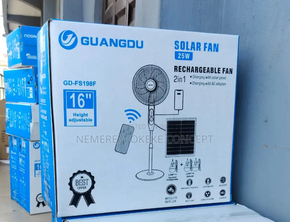 16inches Guangdu Solar Stand Fan