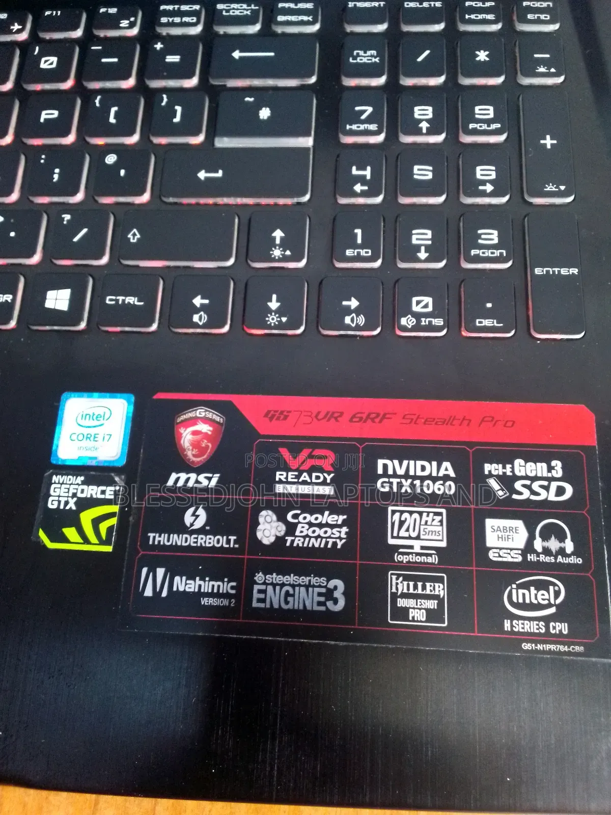 Laptop MSI GS73VR 7RF Stealth Pro 8GB Intel Core i7 SSD 256GB
