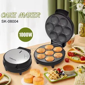 Cupcake Make Double-Sided Heating 7 Cupcakes, Non-Stick Coating Cake