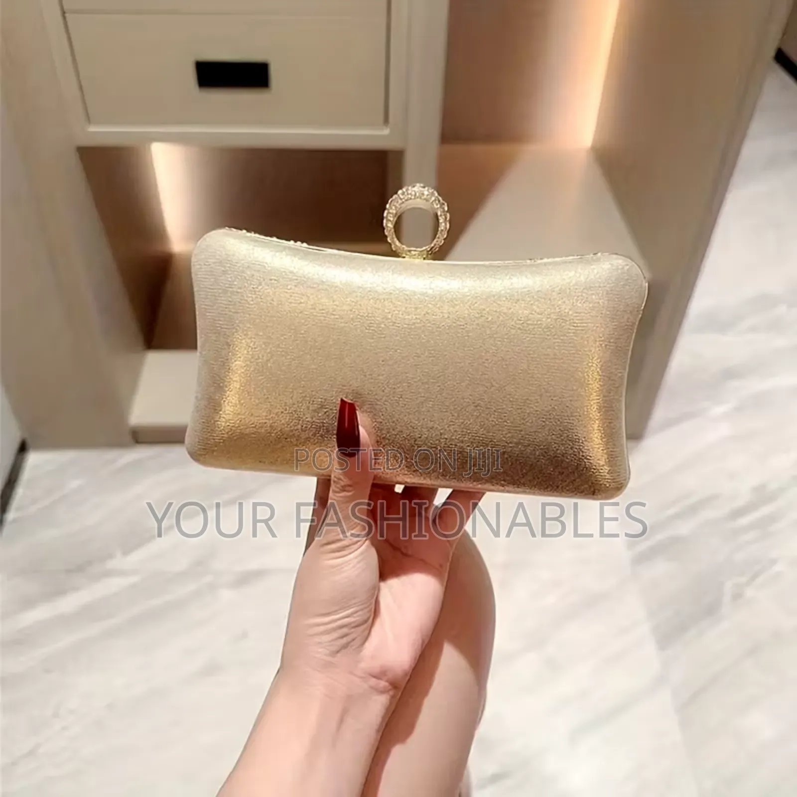Glamorous Occasion Gold Clutch Purse