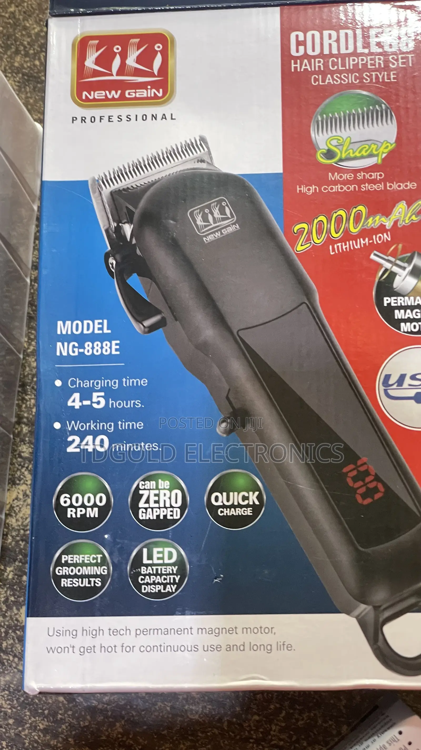 Kiki Cordless Rechable Hair Clipper