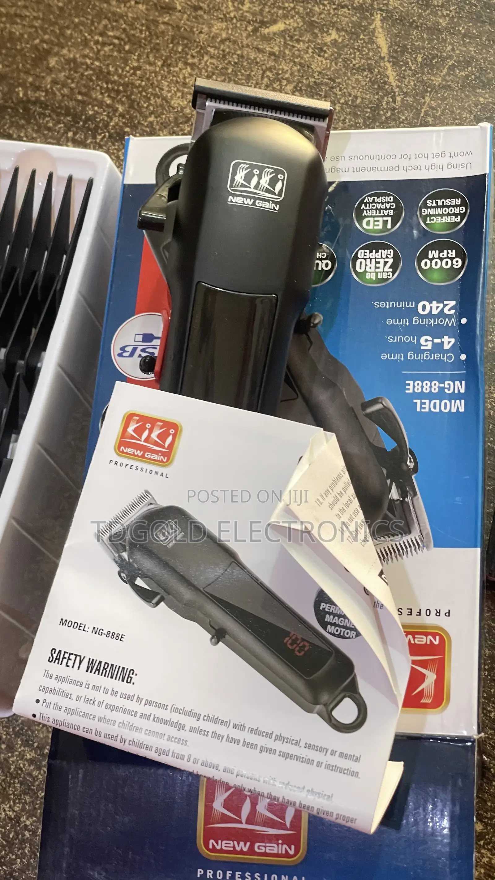 Kiki Cordless Rechable Hair Clipper