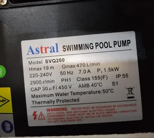2hp Astral Swimming Pool Pumping Machine