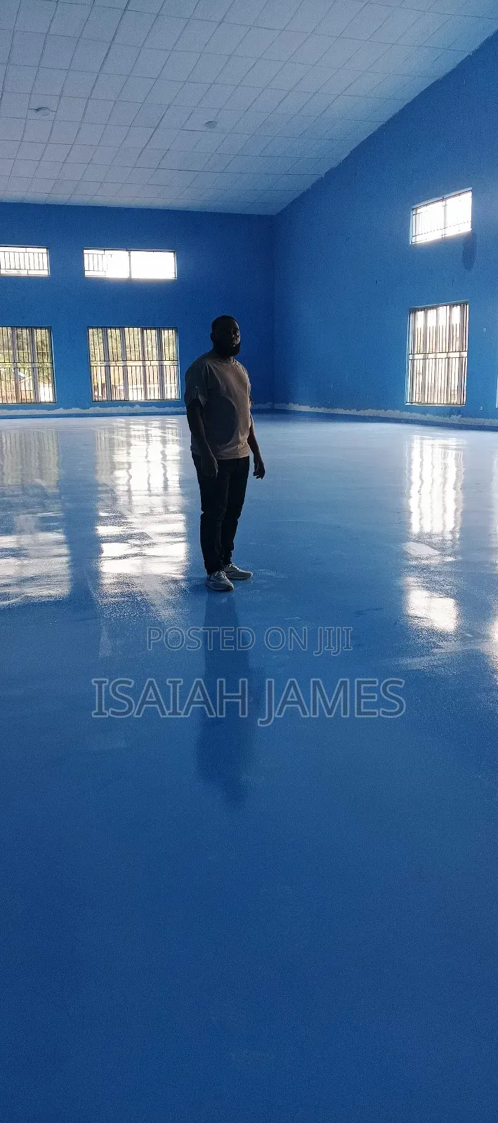 Blue Color Epoxy Installation Project