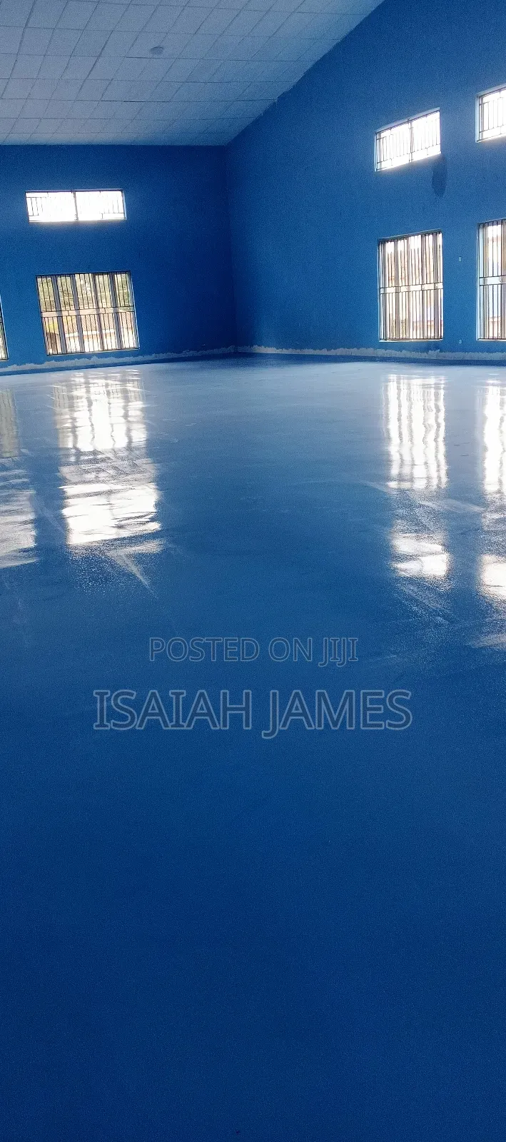 Blue Color Epoxy Installation Project