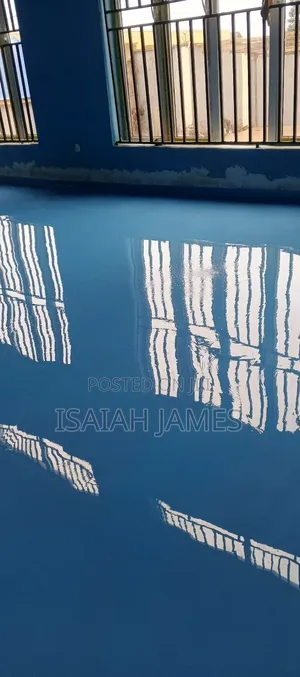 Blue Color Epoxy Installation Project