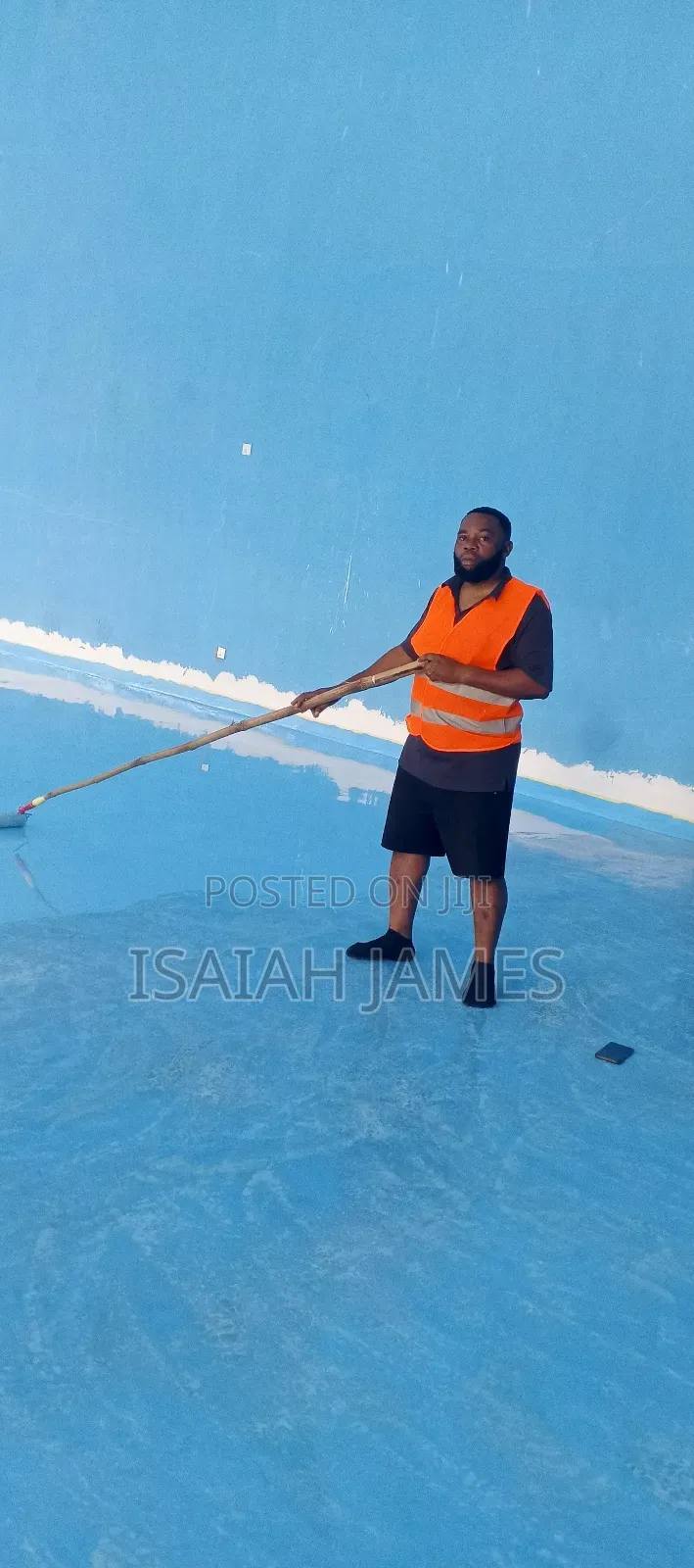 Blue Color Epoxy Installation Project