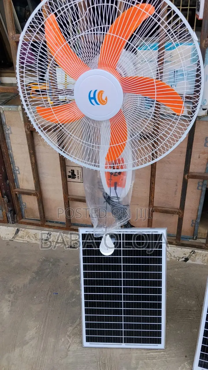  Solar Standing Fan With Panel Bulbs – No Light? No Problem!