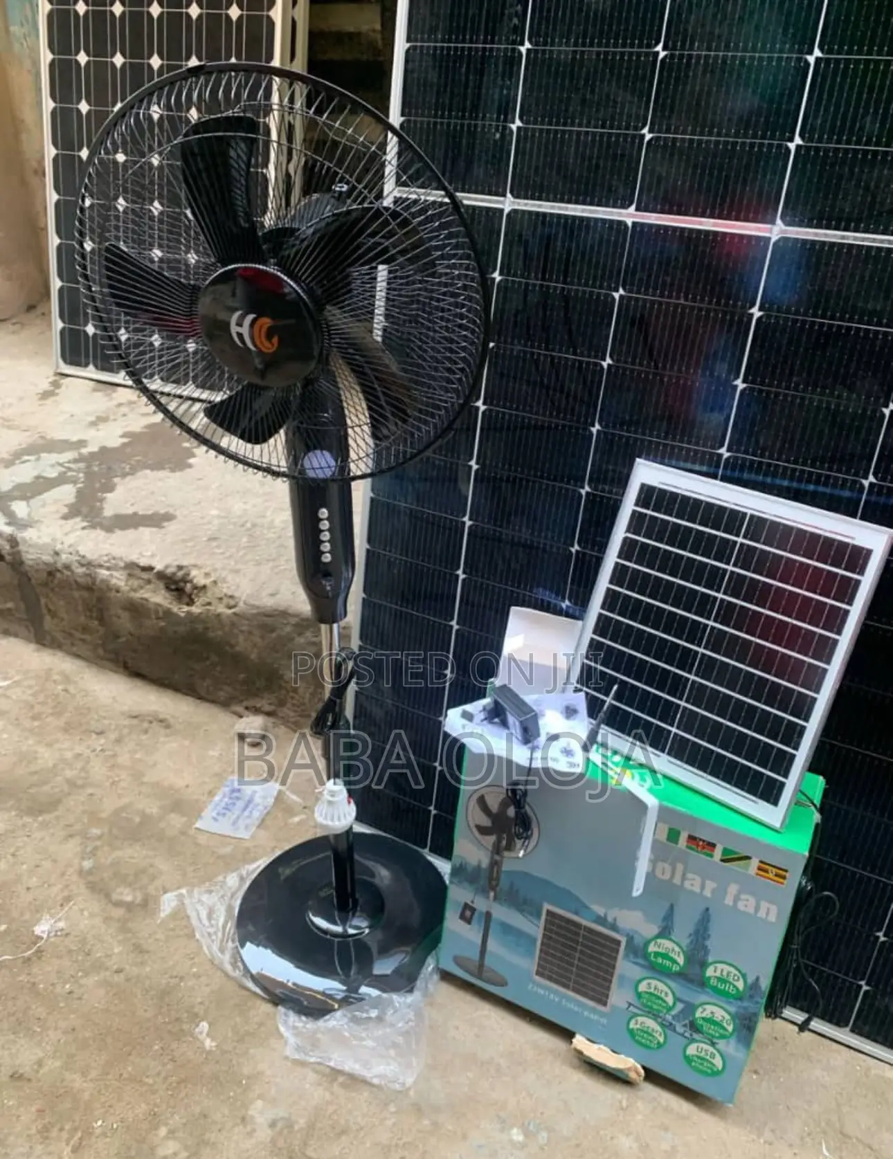  Solar Standing Fan With Panel Bulbs – No Light? No Problem!