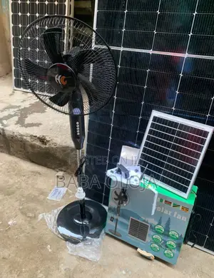  Solar Standing Fan With Panel Bulbs – No Light? No Problem!