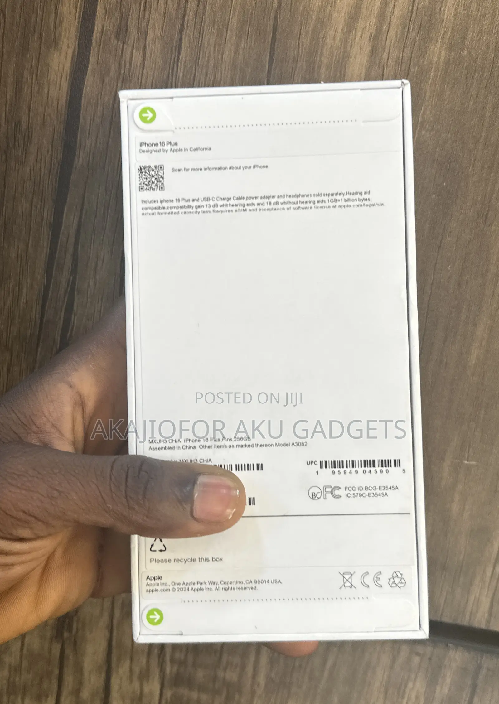 New Apple iPhone 16 Plus 256 GB Pink