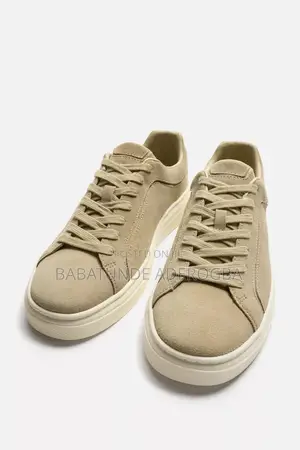 Zara Beige Suede Sneakers