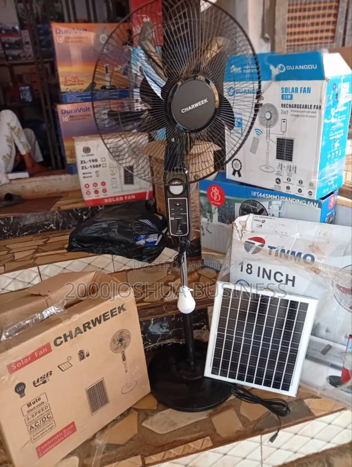 Solar Fan With Panel And Bulb