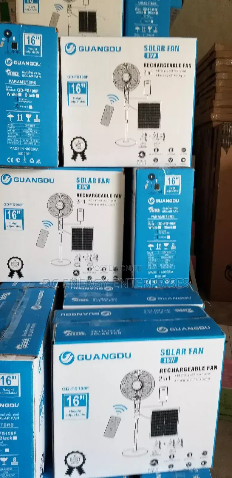 16inch Solar Fan With Remote and Bulb