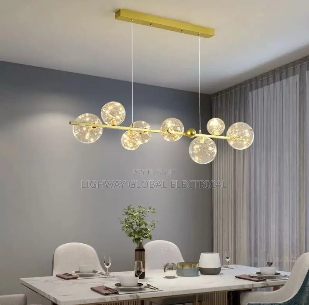 Modern Led Dining Glass Ball Chandelier