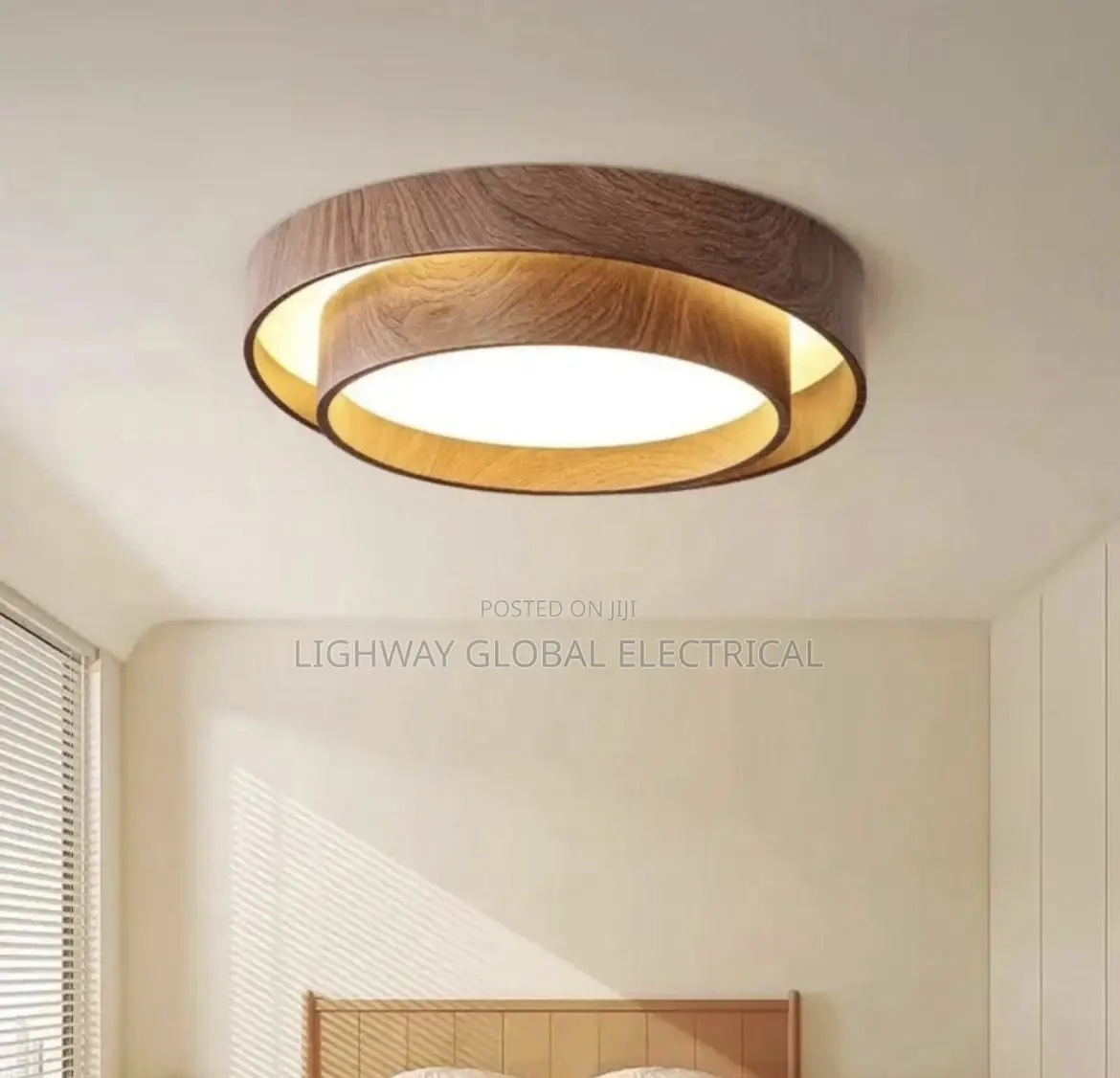 Wooden Design Ceiling Flosh Light