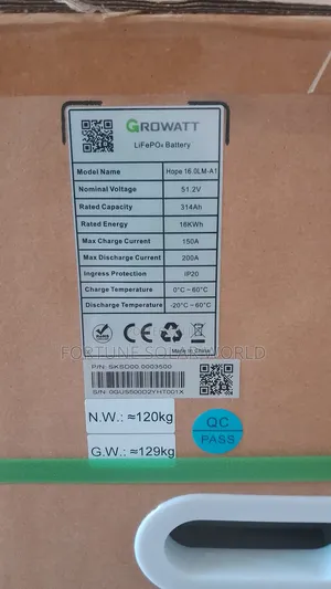 16kwh 48v Growatt Solar Lithium Ion Battery