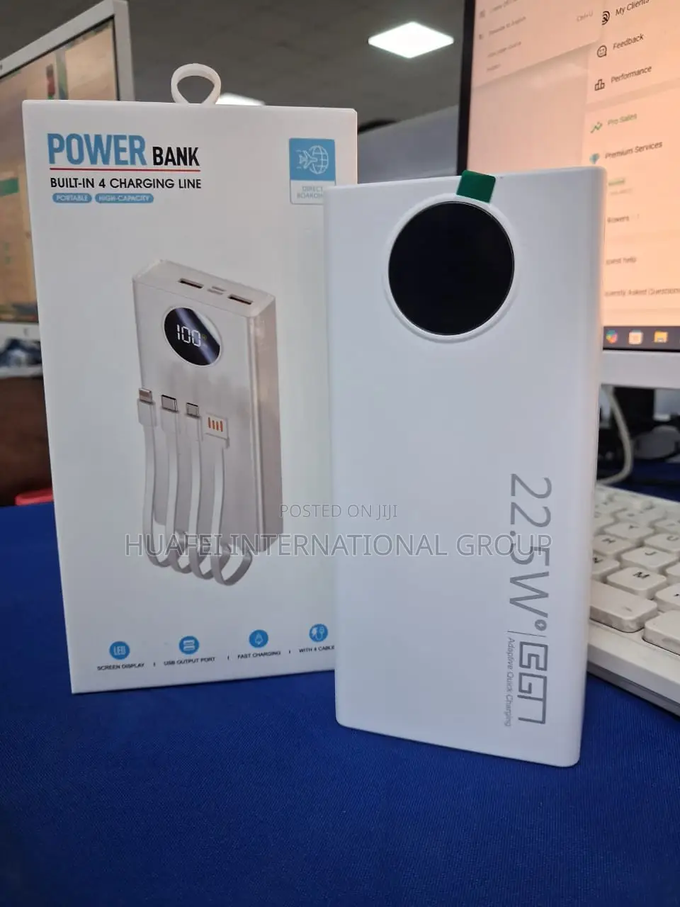 High Capacity Power Bank 4 Built -in Cables Led Display