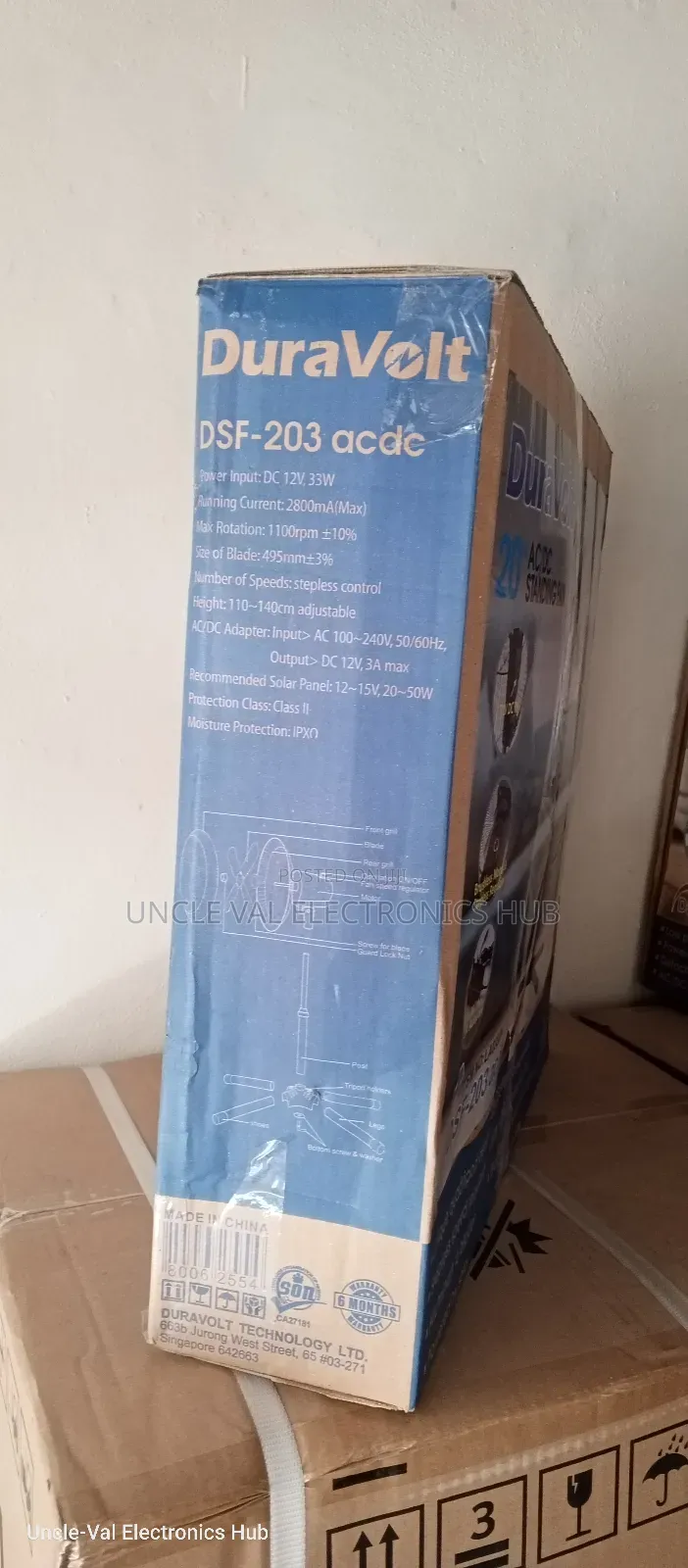 Duravolt 20" Dc Solar/Inverter Fan