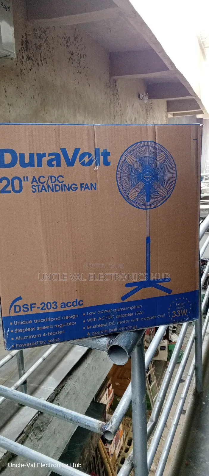 Duravolt 20" Dc Solar/Inverter Fan