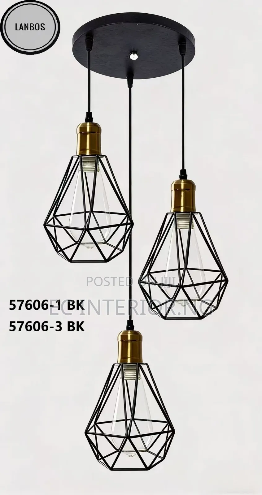 Retro Pendant Lamp Iron Frame