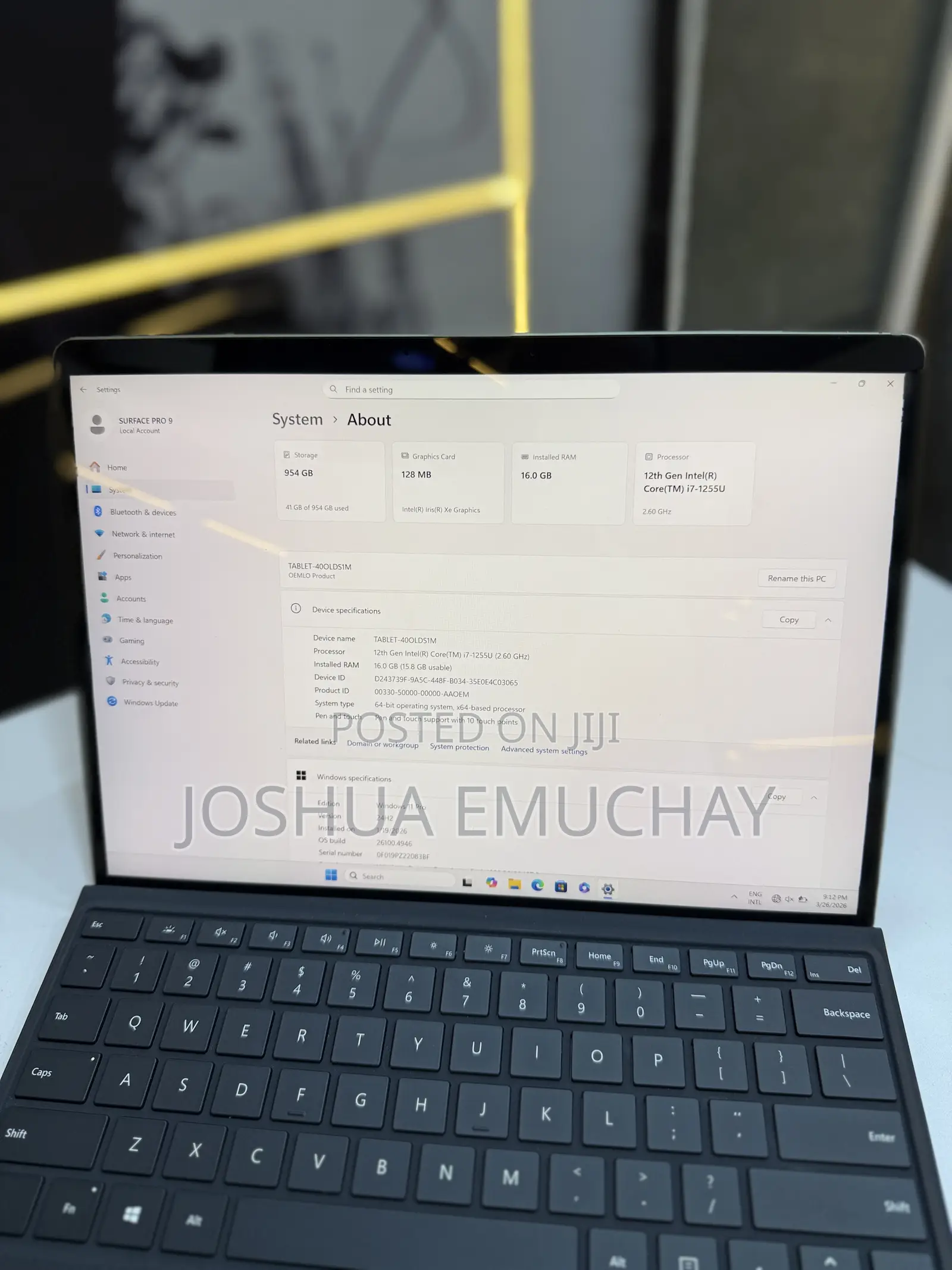 Laptop Microsoft Surface Pro 9 16GB Intel Core i7 SSD 1T