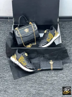 Turkish Versace Complete Set of Shoe, Bag and Mini Purse