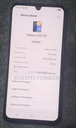 Samsung Galaxy A15 5G 64 GB Gray
