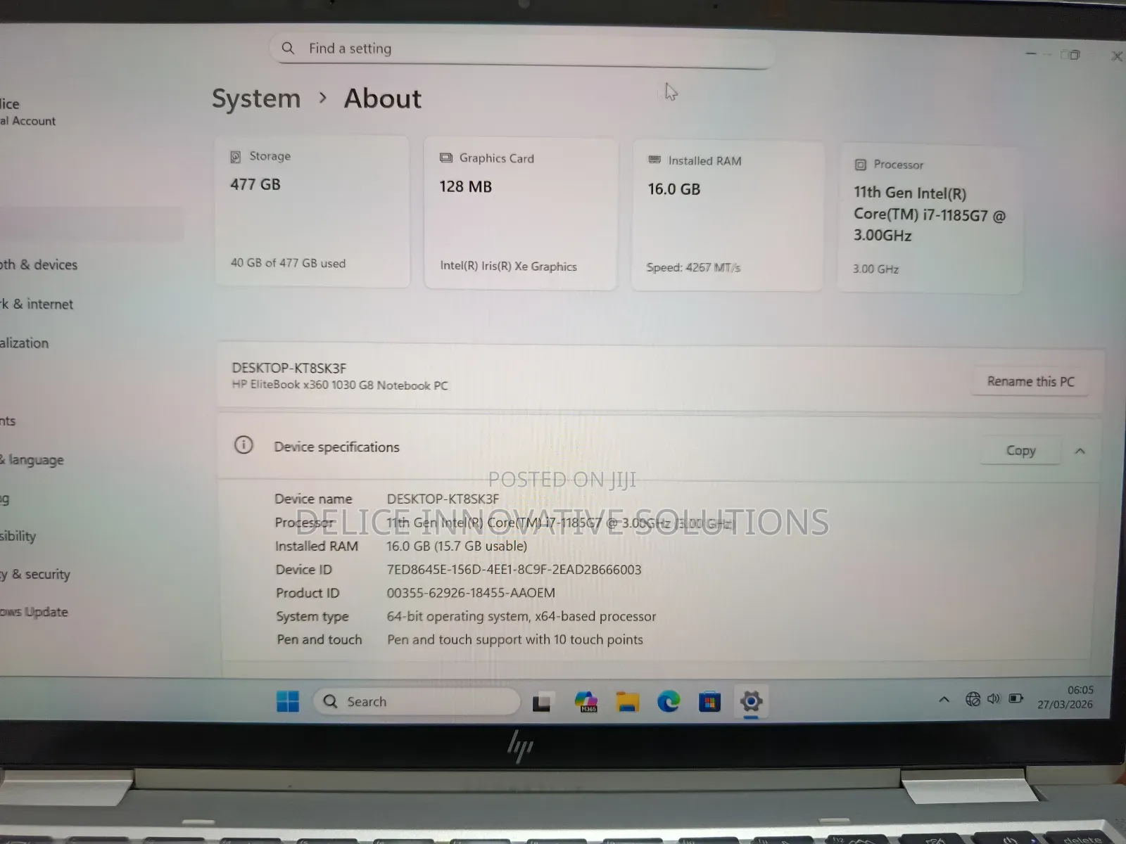 Laptop HP EliteBook x360 1030 G8 16GB Intel Core i7 SSD 512GB