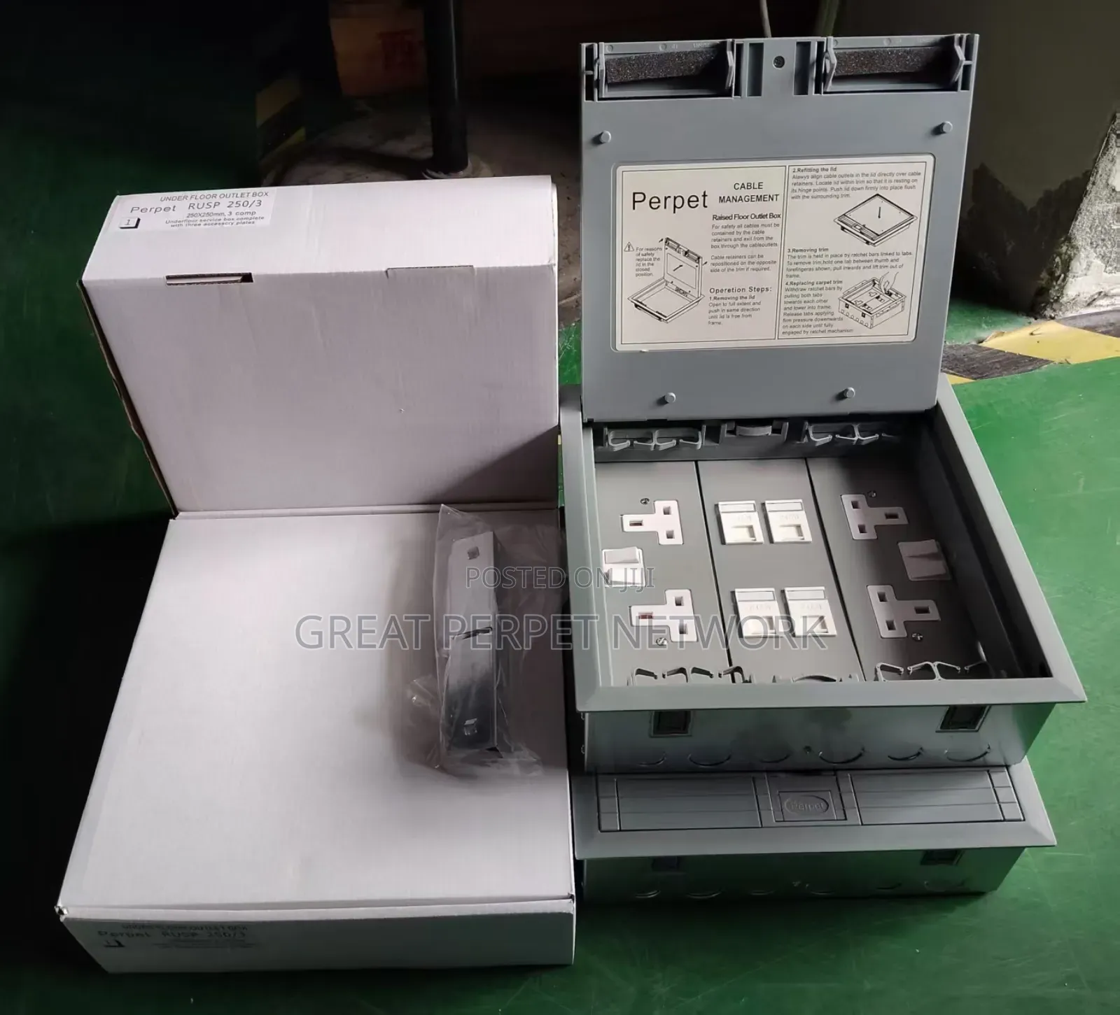 Floor Box With 4data 2double 13amps 6data
