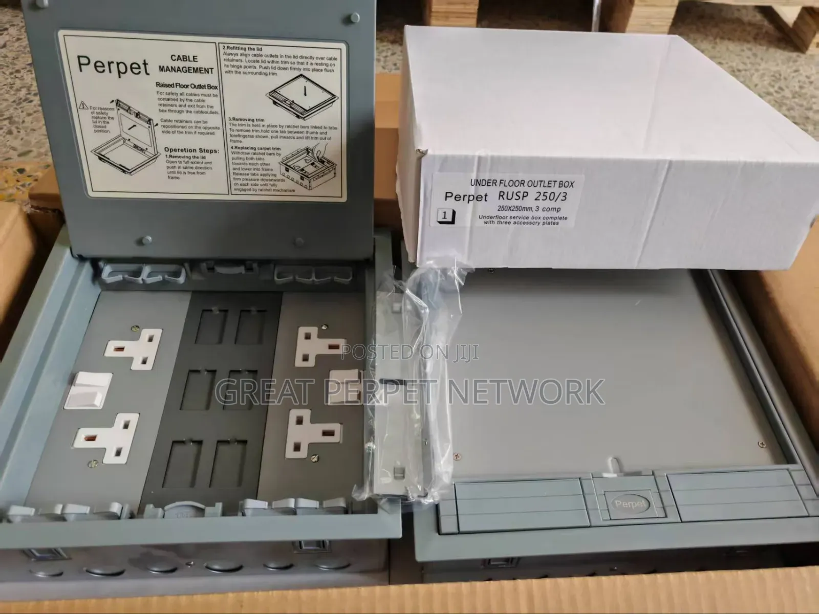 Floor Box With 4data 2double 13amps 6data