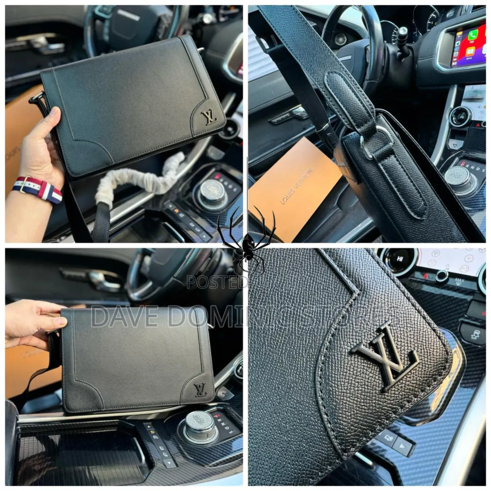 Louis Vuitton Black Flat Crossbody Bag