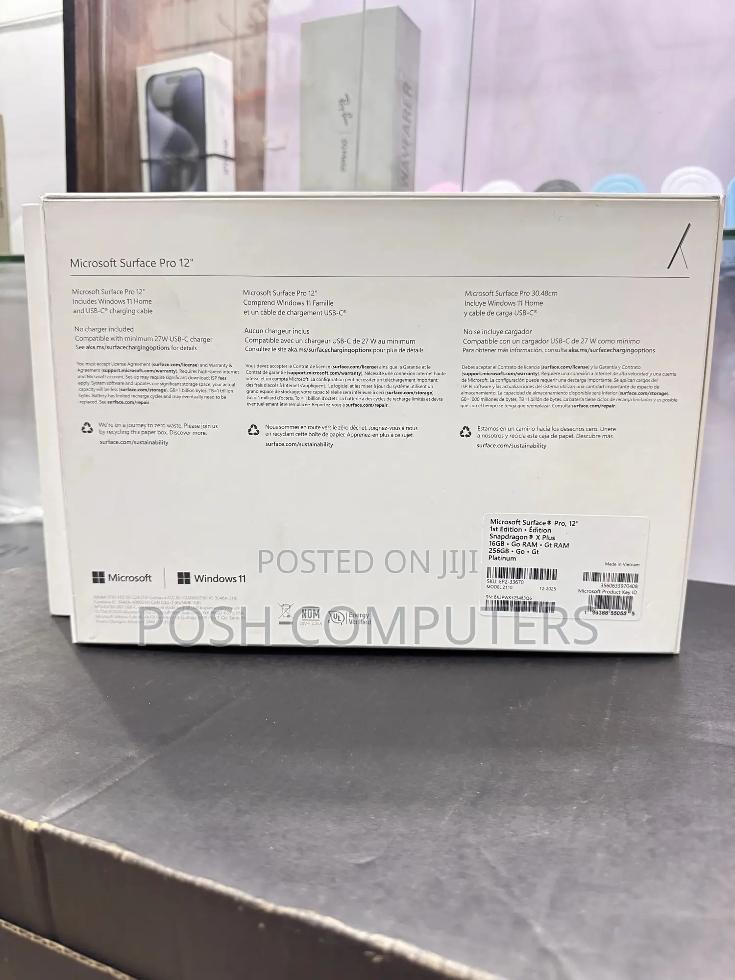 New Laptop Microsoft Surface Pro Copilot+ PC 12 16GB SSD 256GB