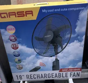 Qasa Rechargeable Standing Fan 18”” 2yrs Warranty