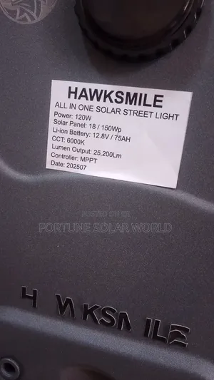 120watt Hawksmile All in One Solar Street Light