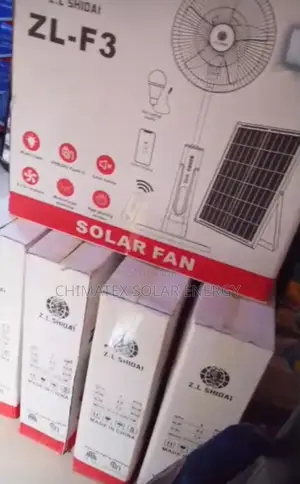 18-Inch Z.L Shidai Zl-F3 Solar Rechargeable Fan Available