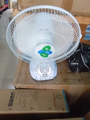 FST Solar Rechargeable Table Fan With Mp3 Remote Control Plus Adapter