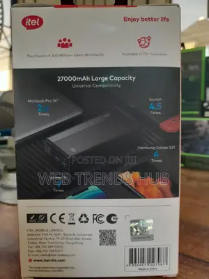 Brand New Itel Powerpulse 27,000mah Power Bank (A1481) - Mega Capacity