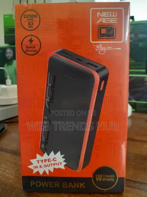 New Age 22,500mah Power Bank (Y107) Pro Max