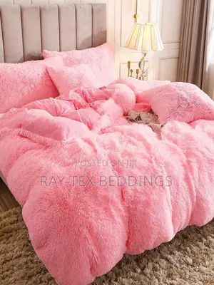 Baby Pink Fur Duvet Set