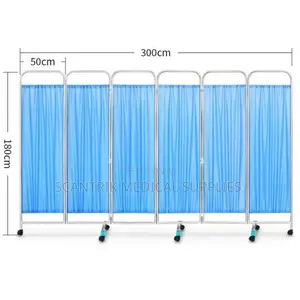 Portable 4 Folding Ward Screen for Temporary Privacy